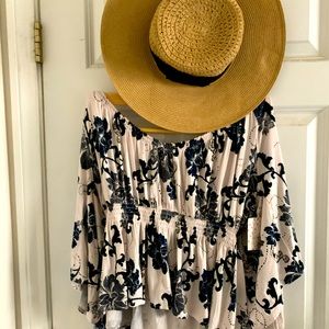 Free People Boho Chic Peasant Top